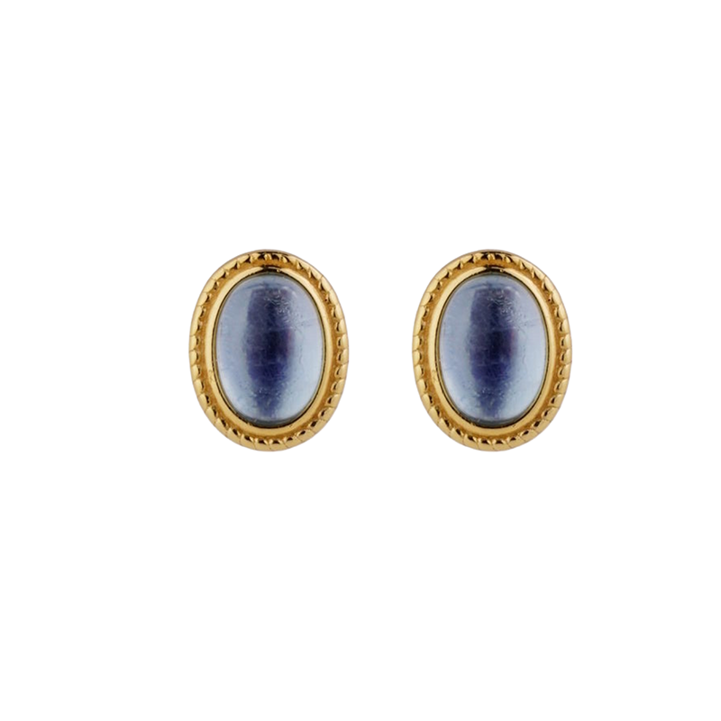 【8-24 JEWELRY】Moonstone inlaid with S925 silver earrings